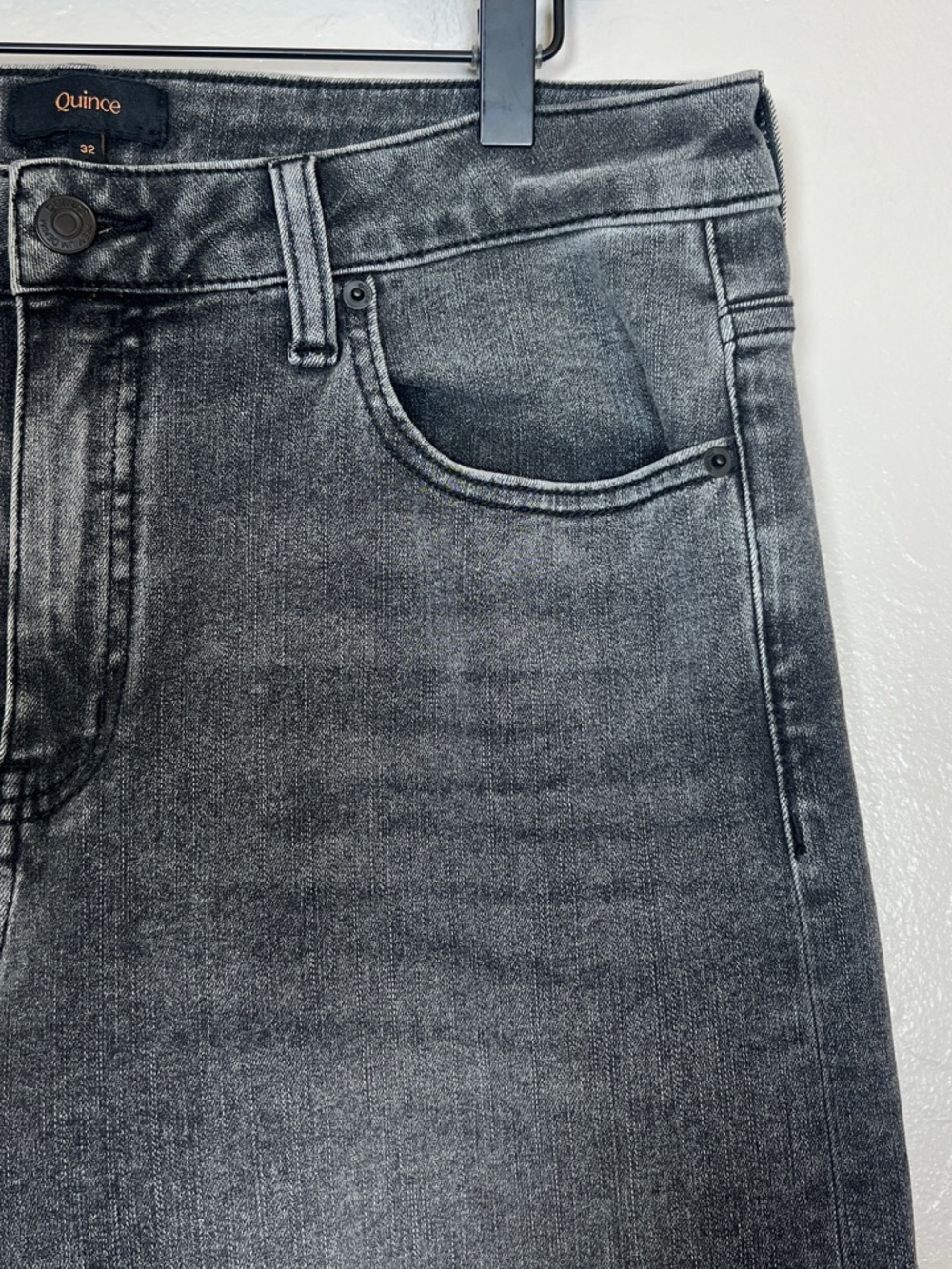 QUINCE Women’s Size 32 X 30 Greyed Out Bella Stretch High-Rise Wide Leg Jeans - Picture 6 of 14